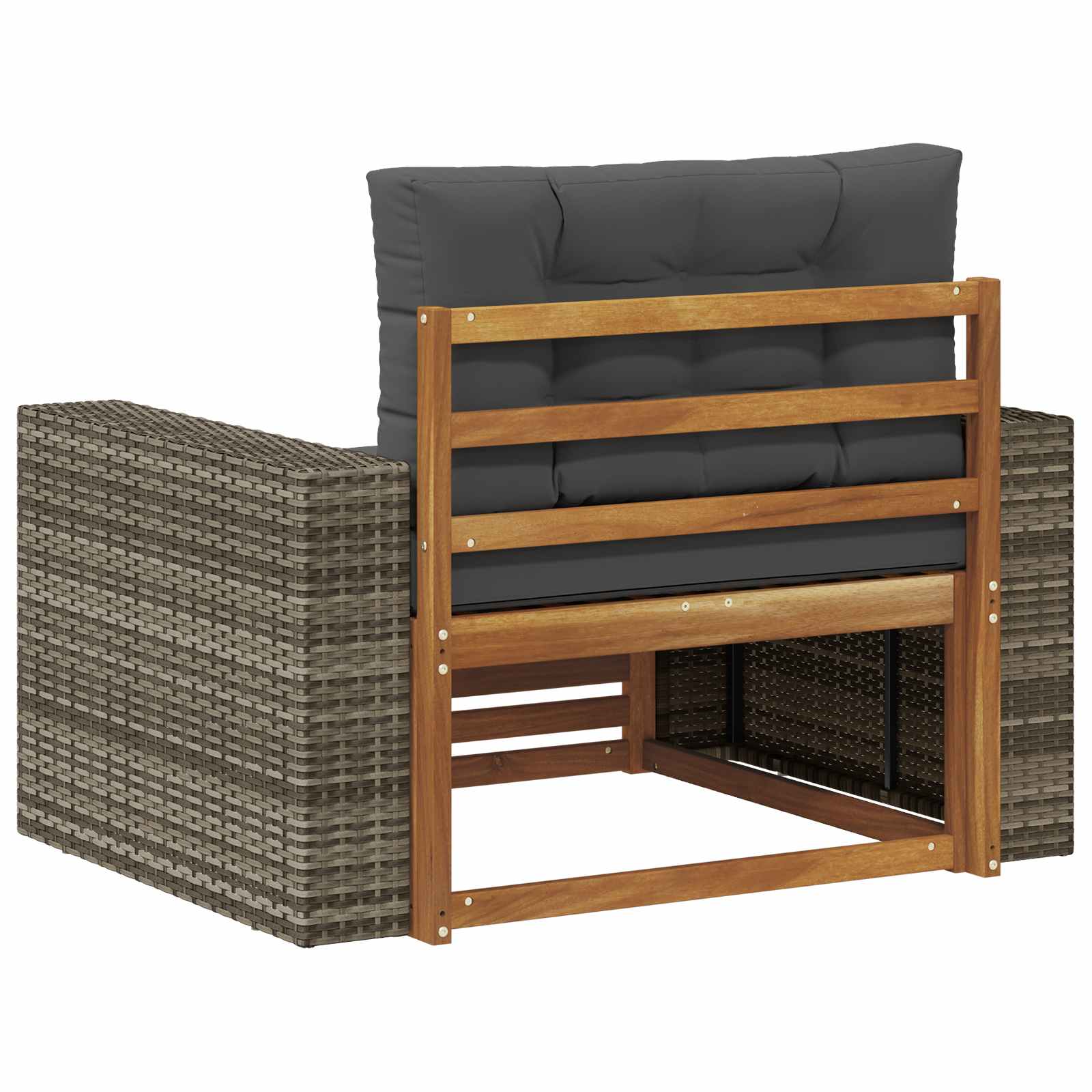 Outdoor Mittelsofa Massivholz Akazie Natur