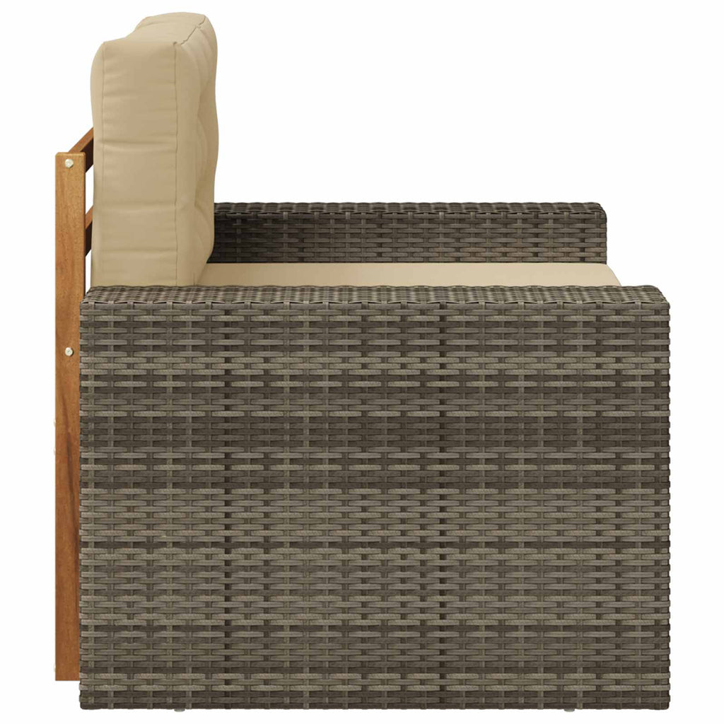 Outdoor Mittelsofa Massivholz Akazie Natur