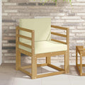 2 Stück Outdoor-Sofagarnitur Polyester Weiß und Creme