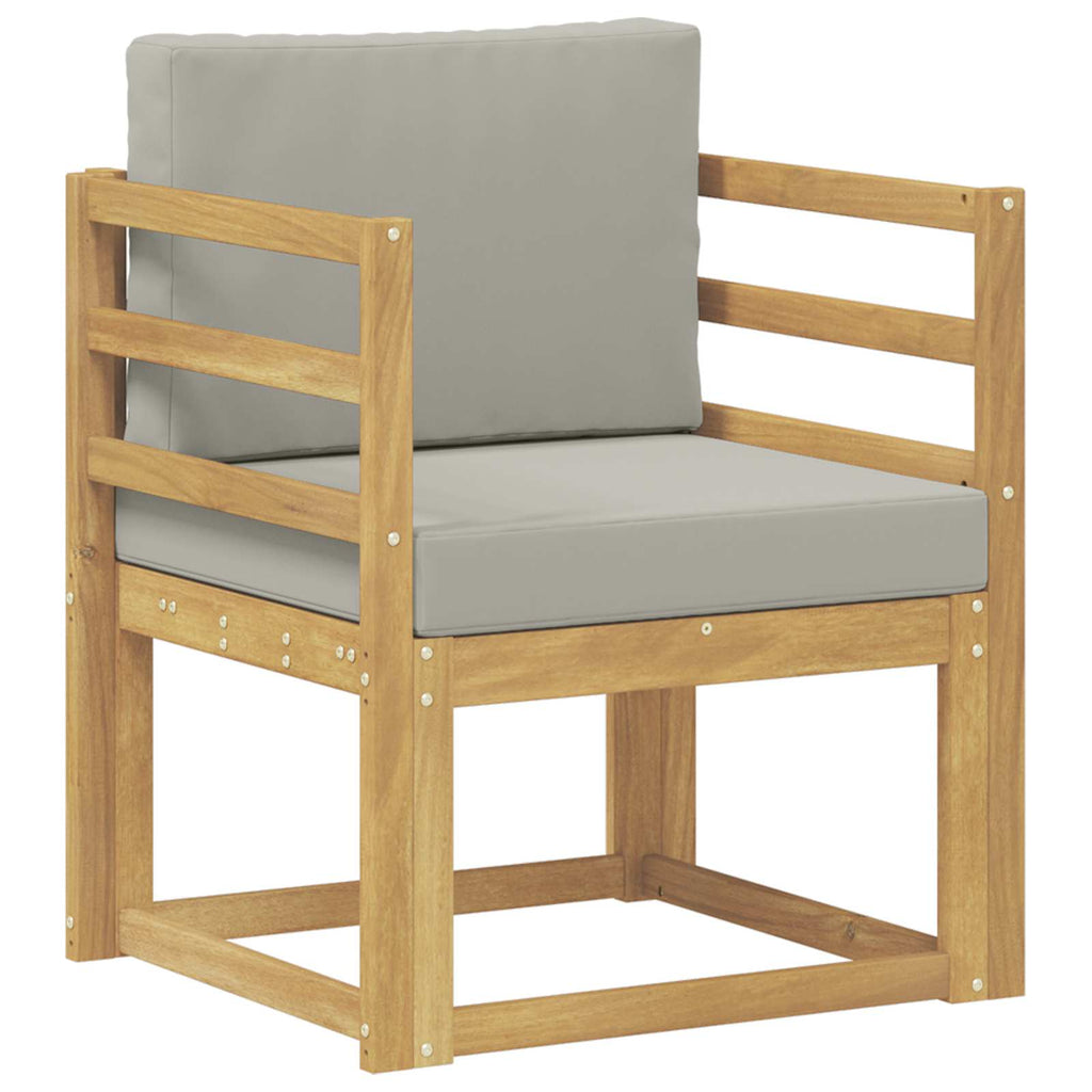 2 Stück Outdoor-Sofagarnitur Polyester Weiß und Hellgrau