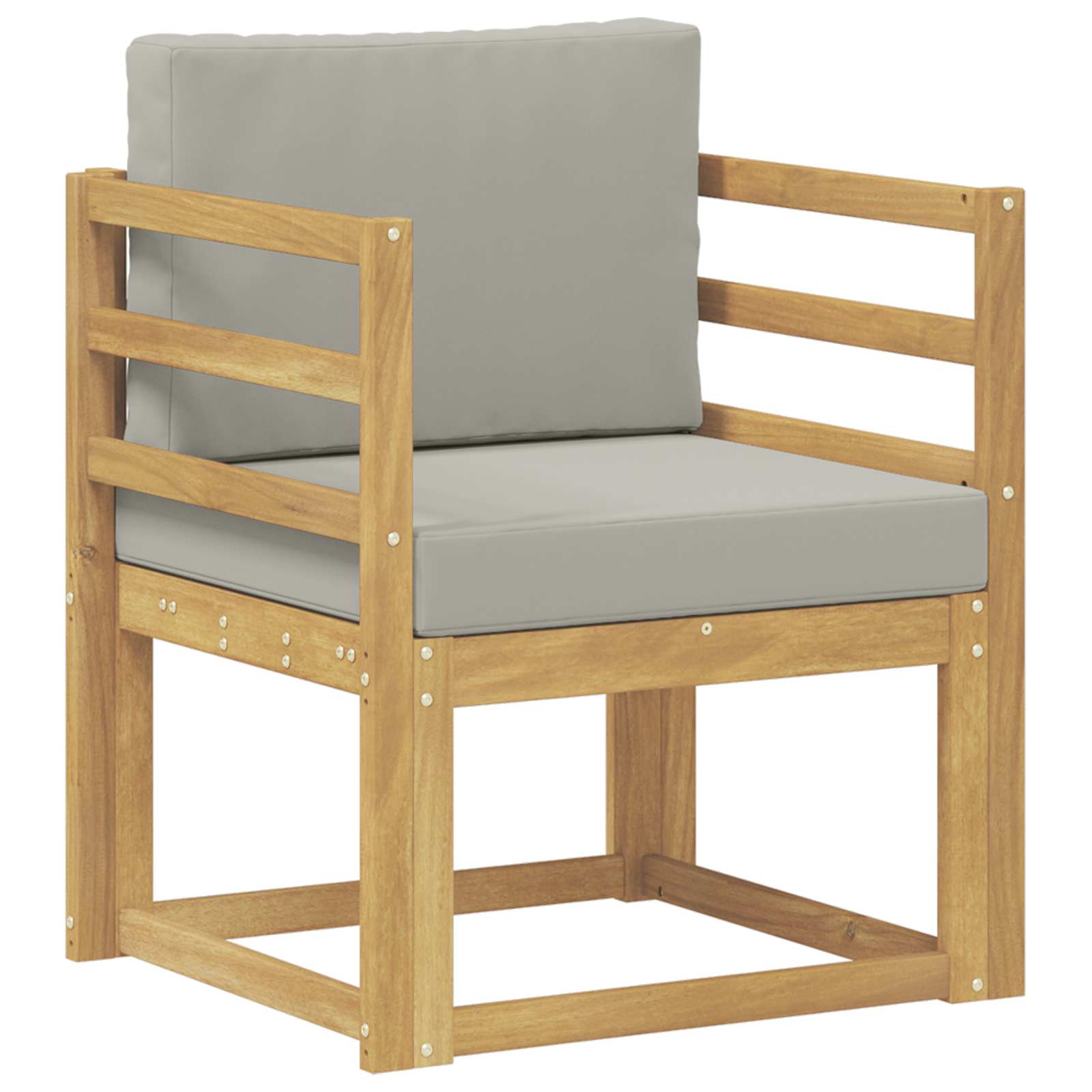 2 Stück Outdoor-Sofagarnitur Polyester Weiß und Hellgrau