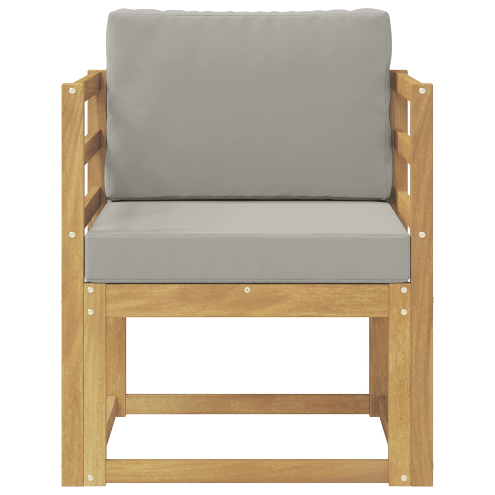 2 Stück Outdoor-Sofagarnitur Polyester Weiß und Hellgrau