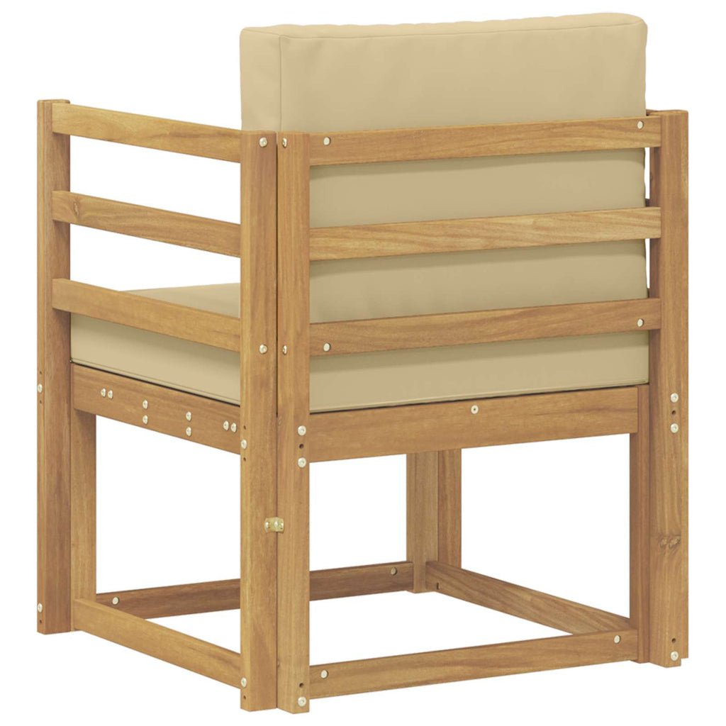 2 Stück Outdoor-Sofagarnitur Polyester Weiß und Beige