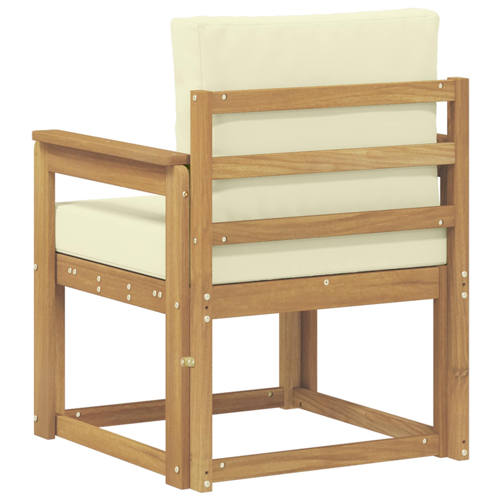 2 Stück Outdoor-Sofagarnitur Polyester Weiß und Creme