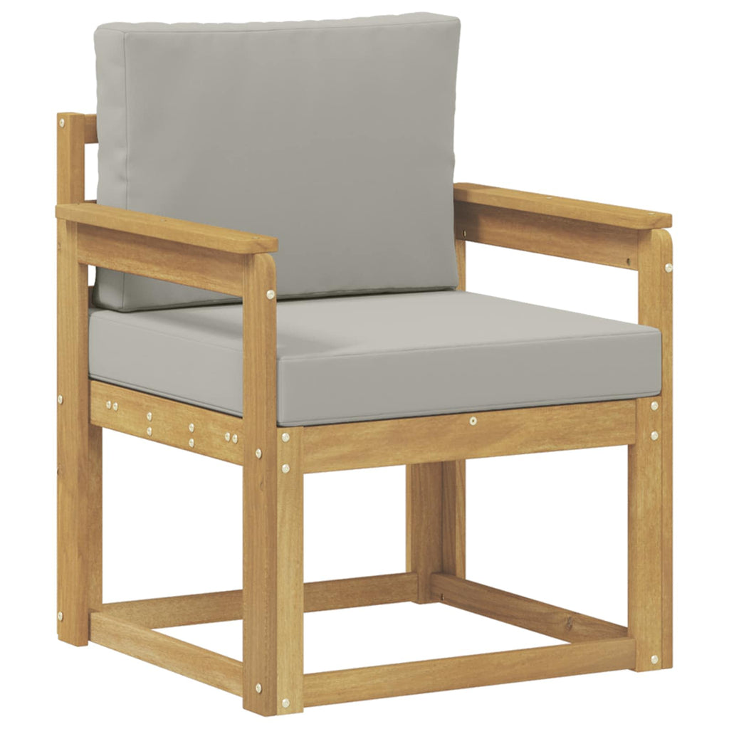 2 Stück Outdoor-Sofagarnitur Polyester Weiß und Hellgrau