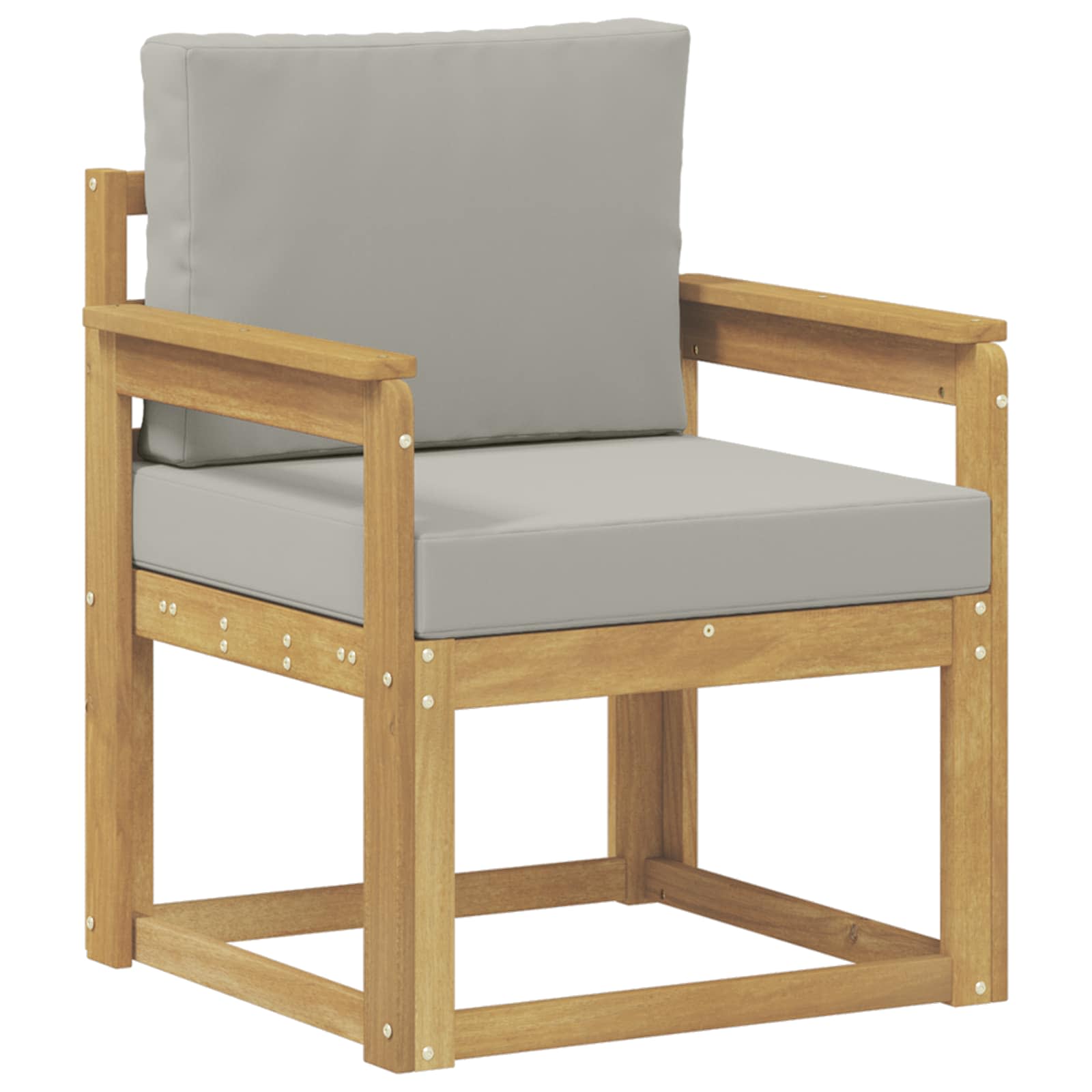 2 Stück Outdoor-Sofagarnitur Polyester Weiß und Hellgrau