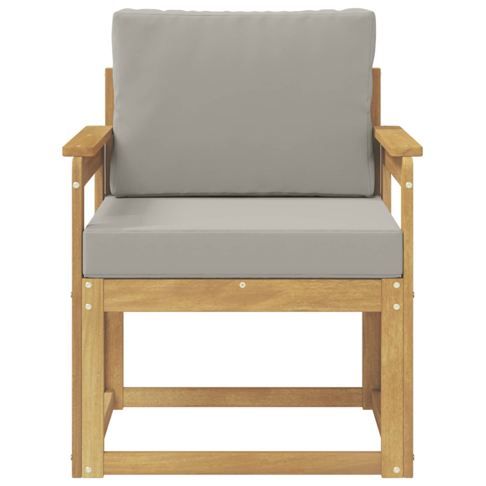 2 Stück Outdoor-Sofagarnitur Polyester Weiß und Hellgrau