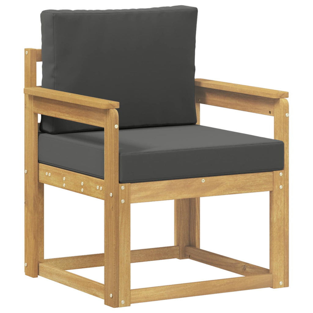 2 Stück Outdoor-Sofagarnitur Polyester Weiß und Anthrazit