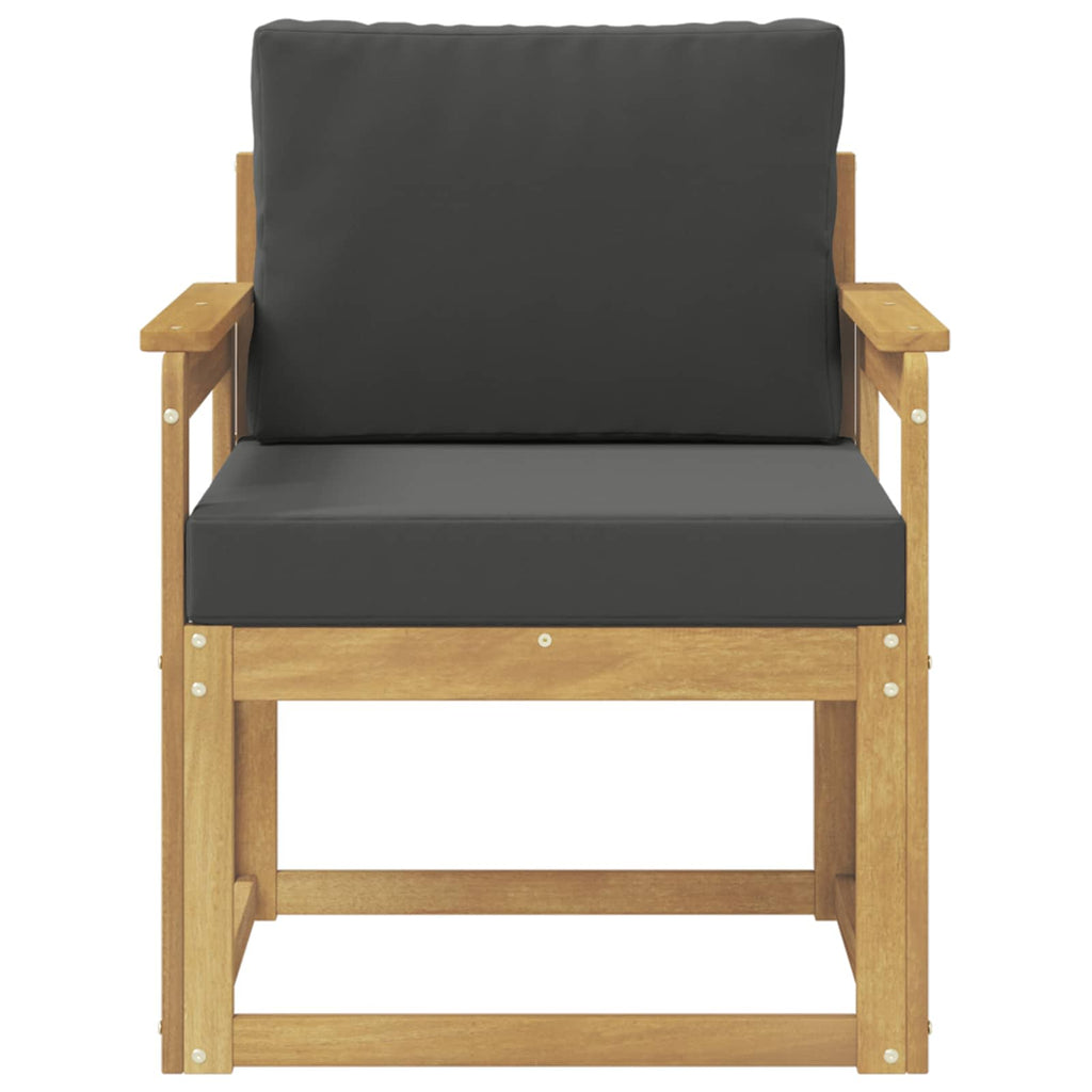 2 Stück Outdoor-Sofagarnitur Polyester Weiß und Anthrazit