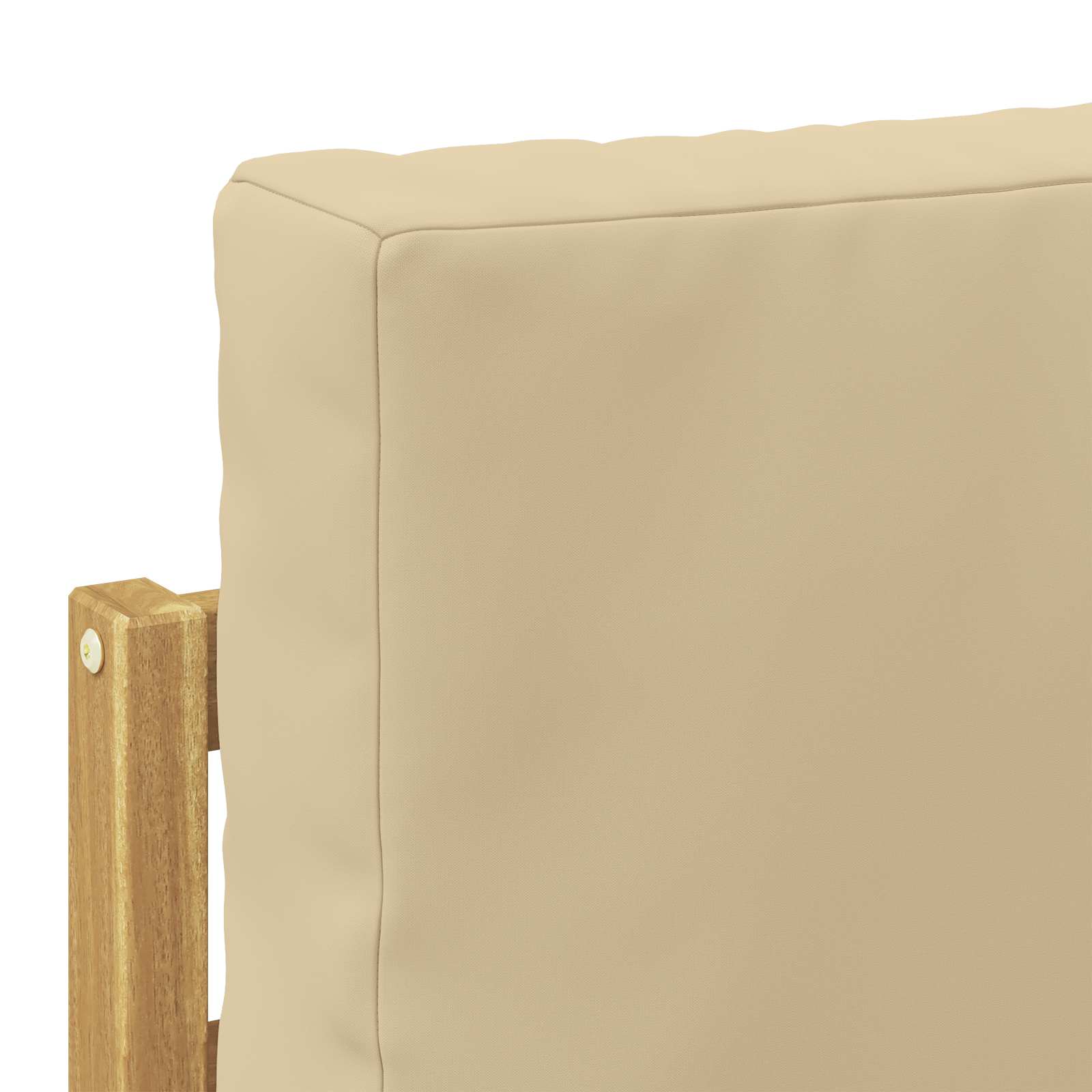 2 Stück Outdoor-Sofagarnitur Polyester Weiß und Beige