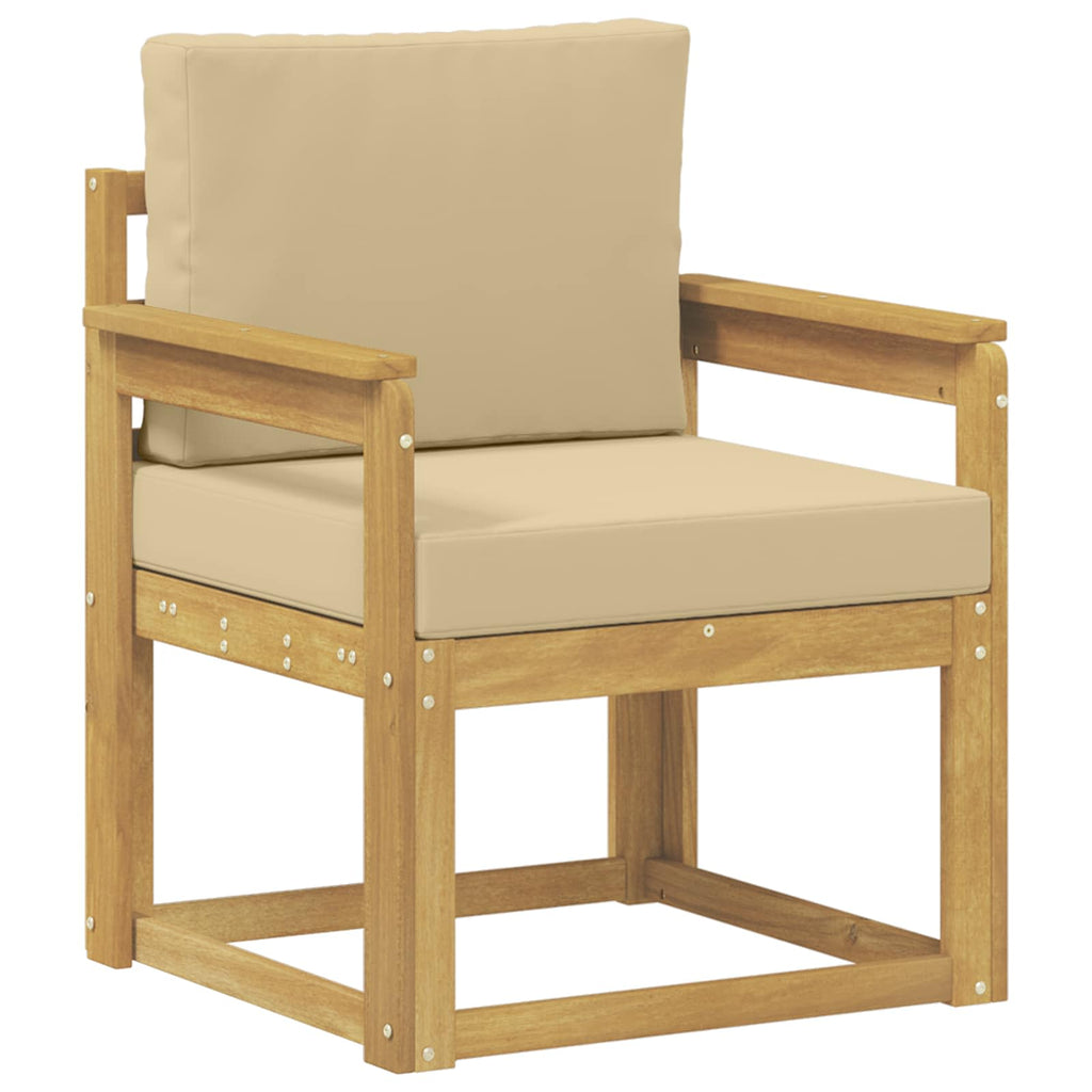 2 Stück Outdoor-Sofagarnitur Polyester Weiß und Beige