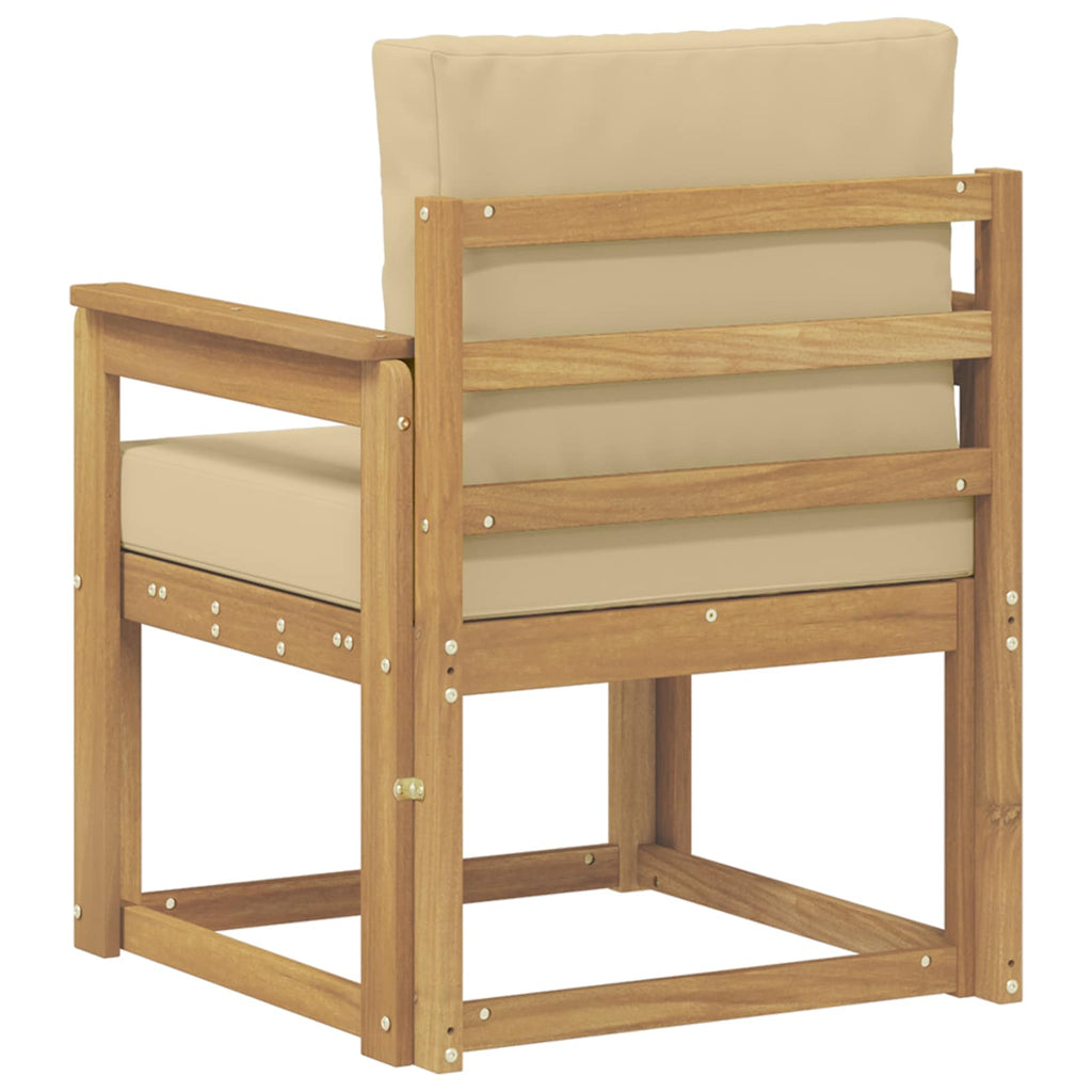 2 Stück Outdoor-Sofagarnitur Polyester Weiß und Beige