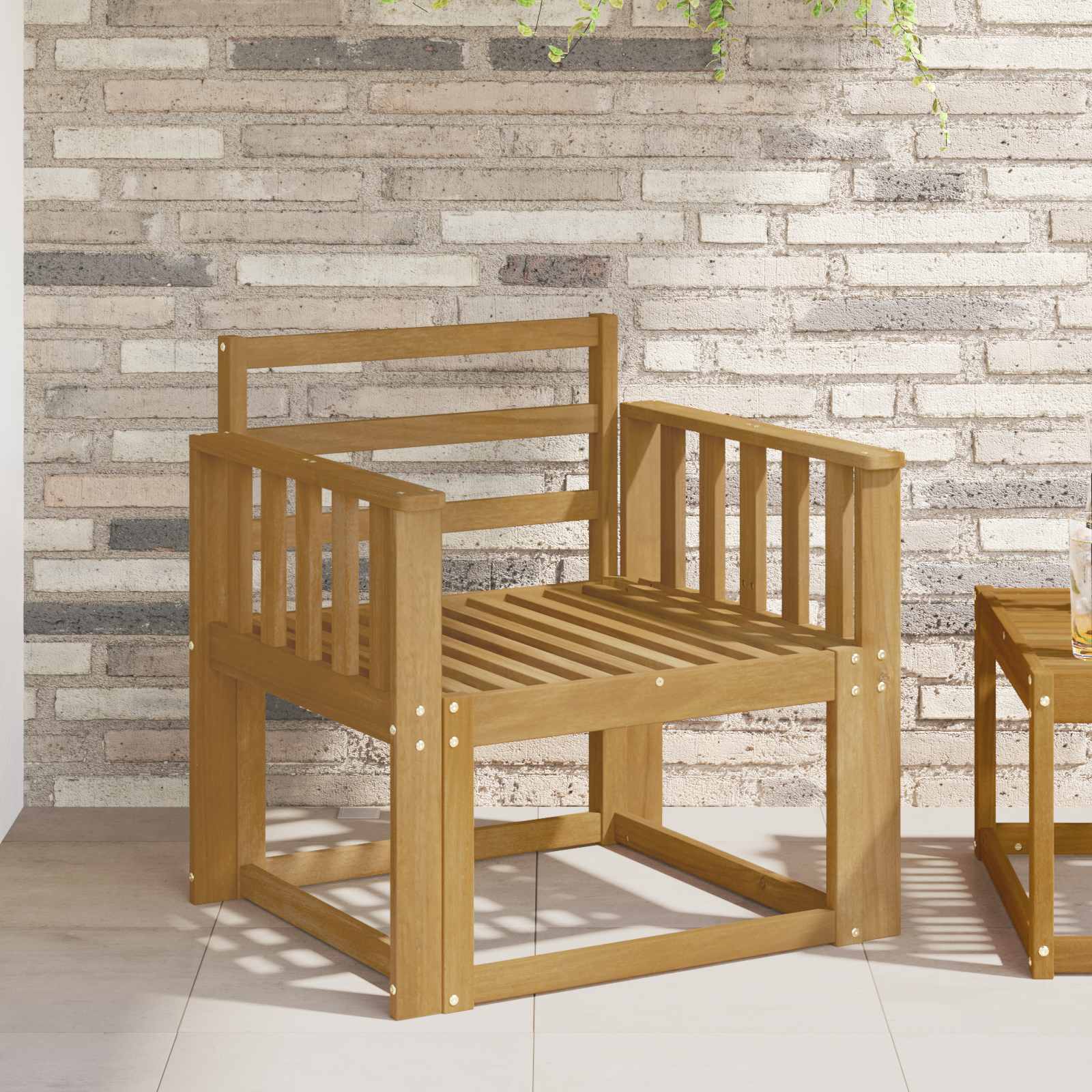 Outdoor-Sofagarnitur Massivholz Akazie Weiß
