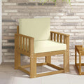 2 Stück Outdoor-Sofagarnitur Polyester Weiß und Creme
