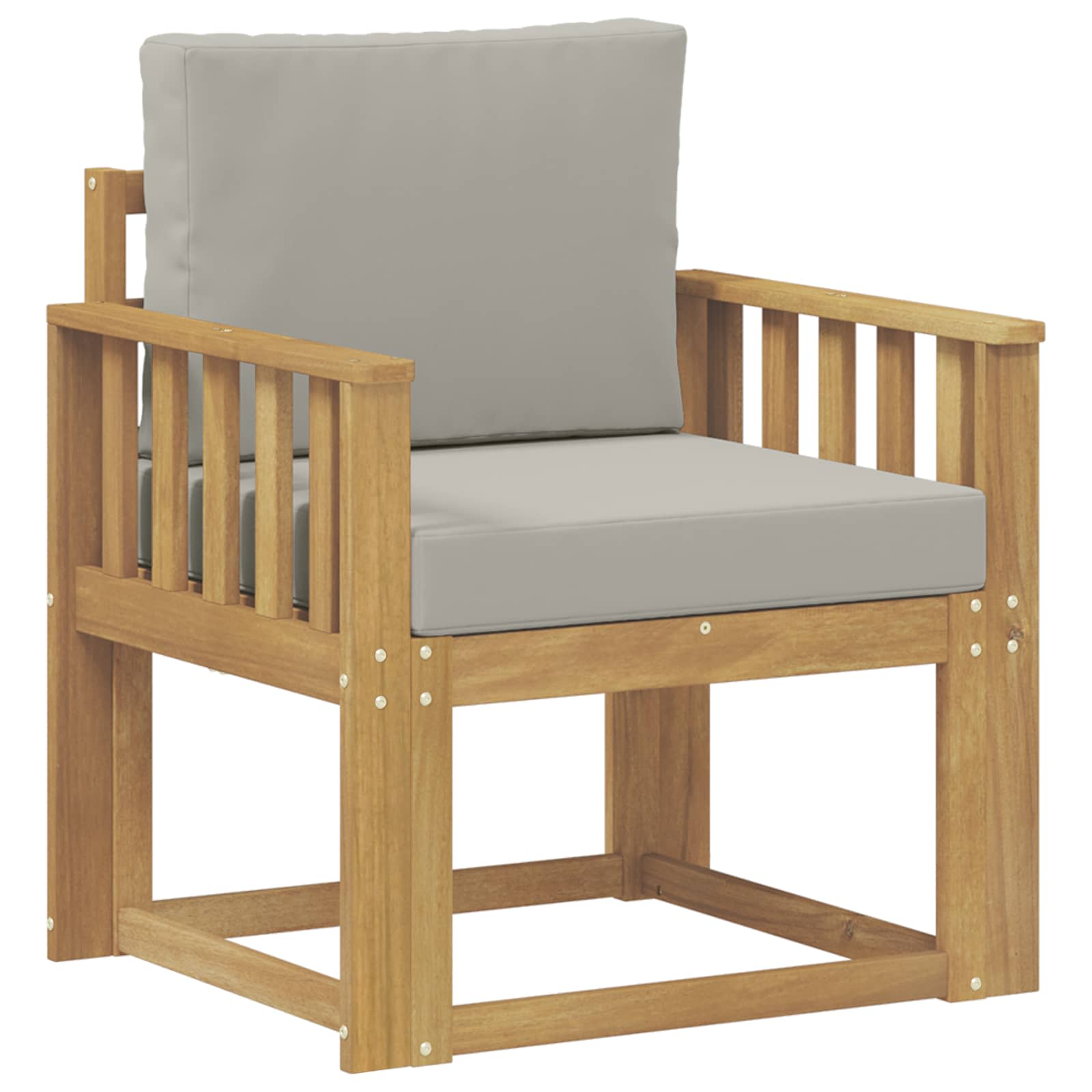 2 Stück Outdoor-Sofagarnitur Polyester Weiß und Hellgrau