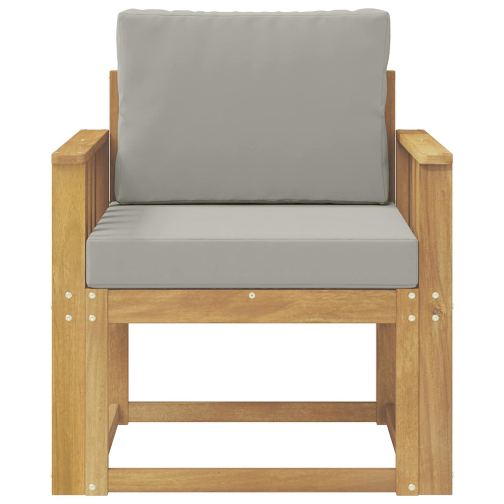 2 Stück Outdoor-Sofagarnitur Polyester Weiß und Hellgrau