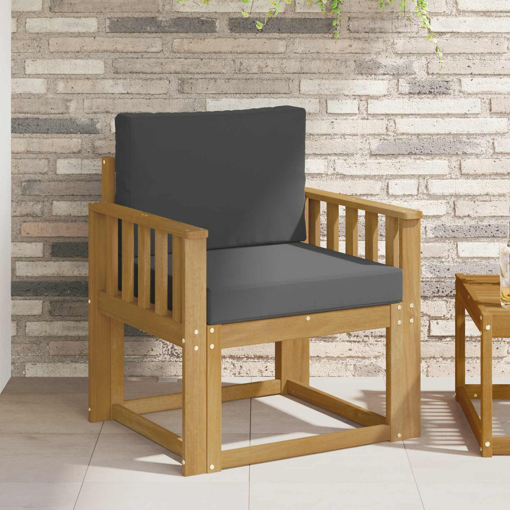 2 Stück Outdoor-Sofagarnitur Polyester Weiß und Anthrazit