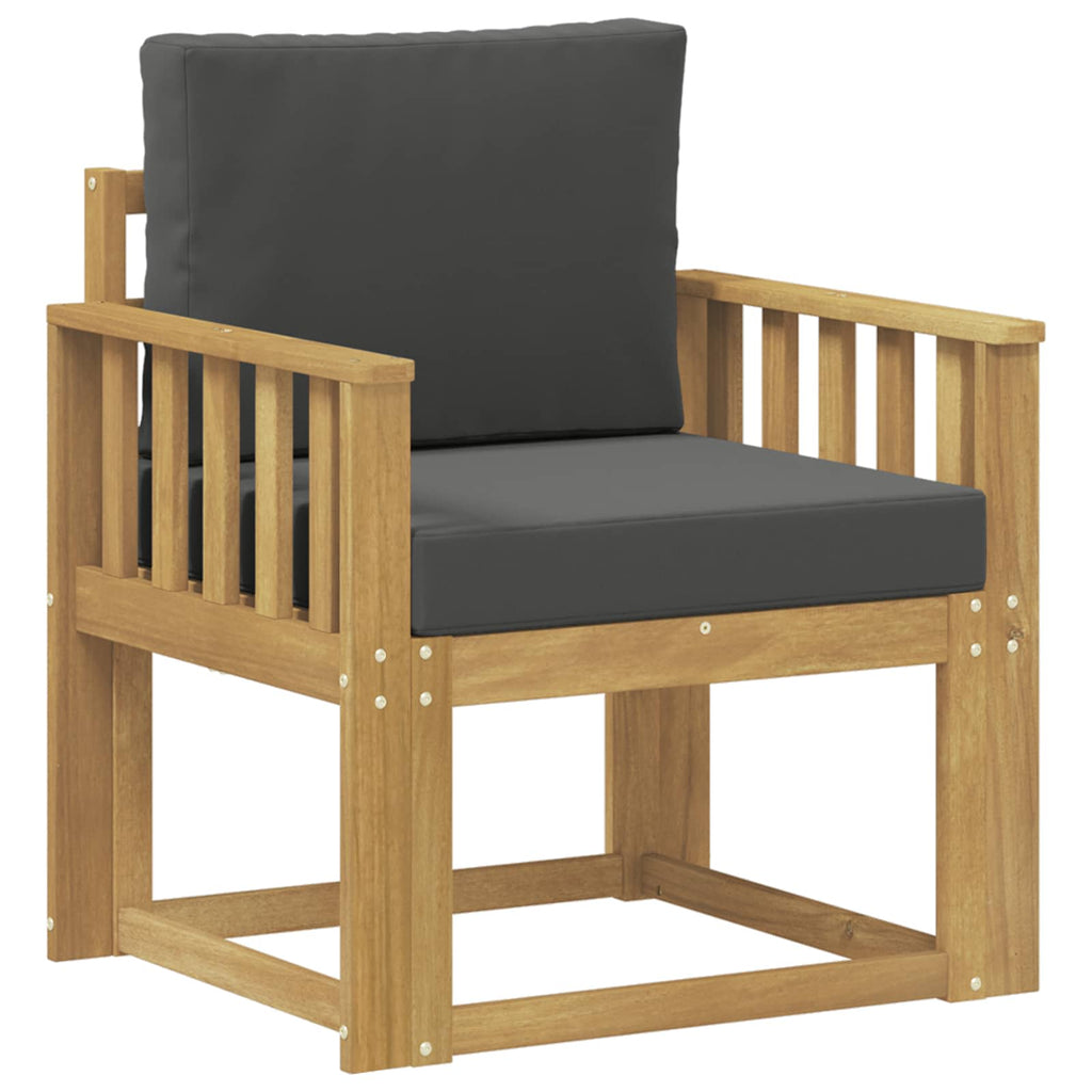 2 Stück Outdoor-Sofagarnitur Polyester Weiß und Anthrazit