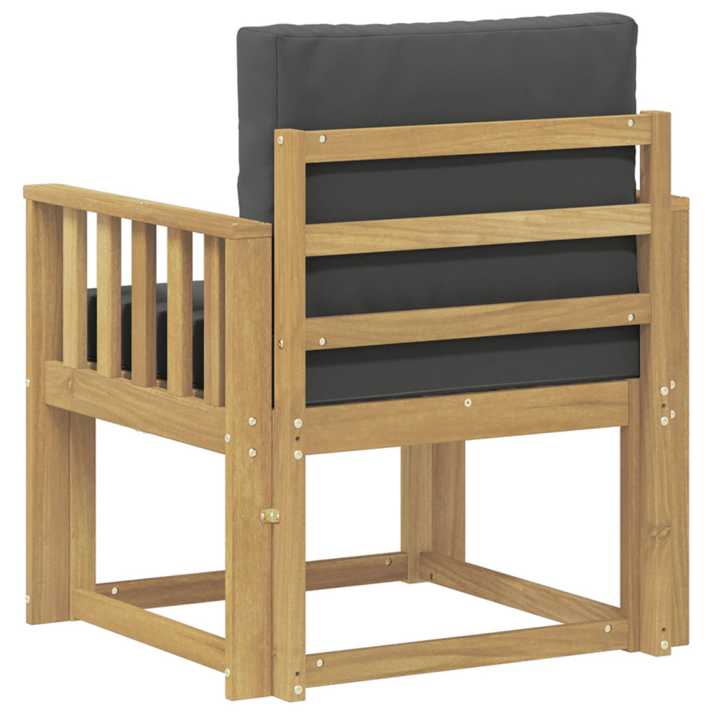 2 Stück Outdoor-Sofagarnitur Polyester Weiß und Anthrazit