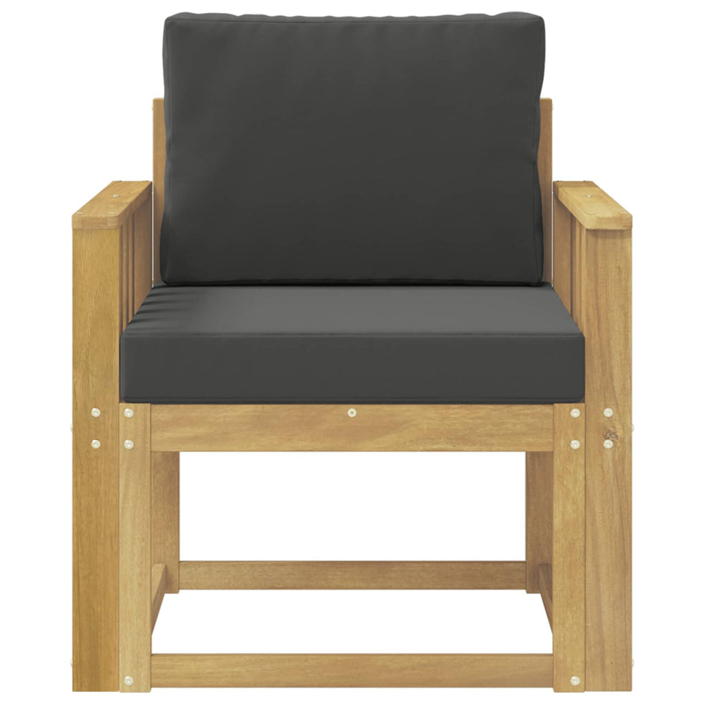 2 Stück Outdoor-Sofagarnitur Polyester Weiß und Anthrazit