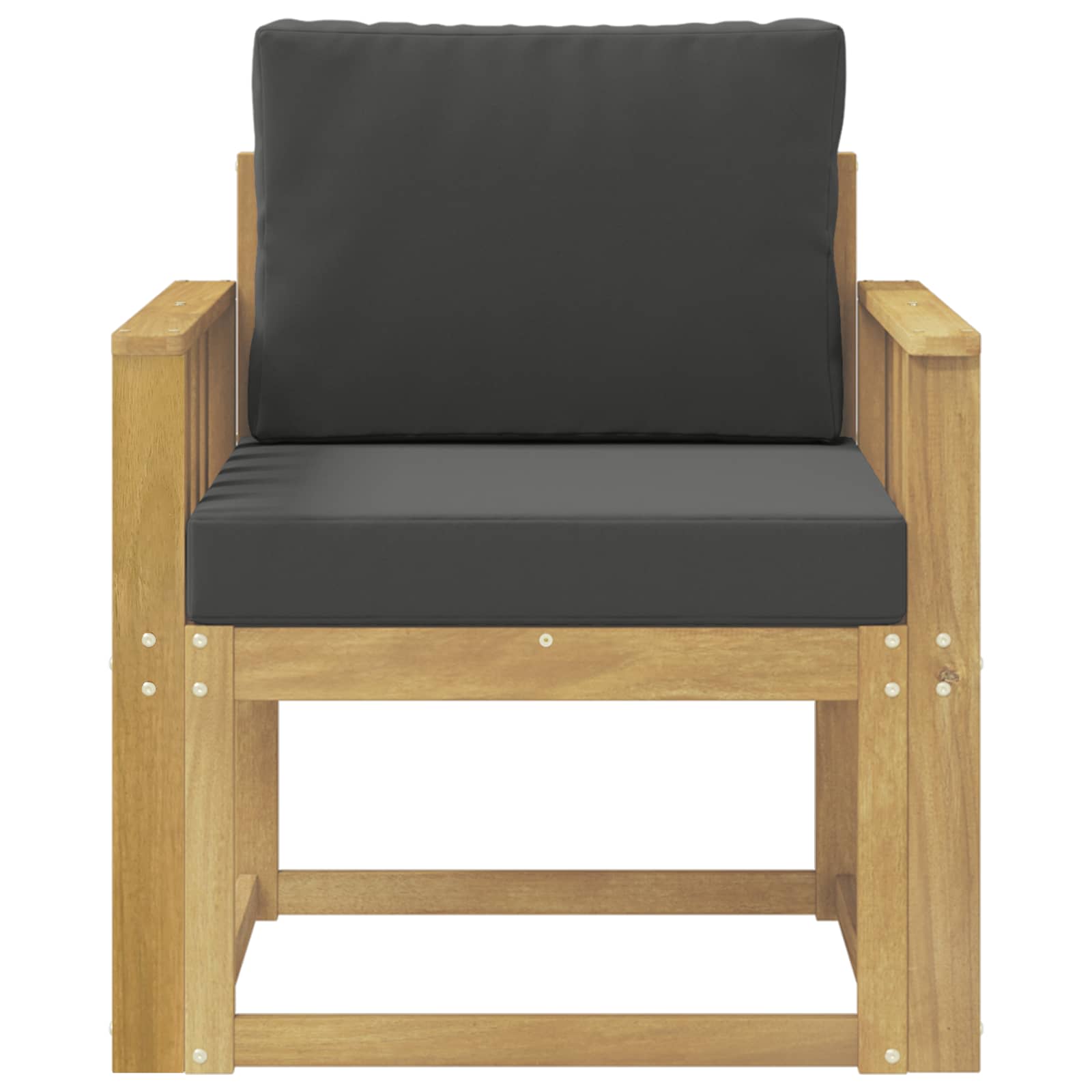2 Stück Outdoor-Sofagarnitur Polyester Weiß und Anthrazit