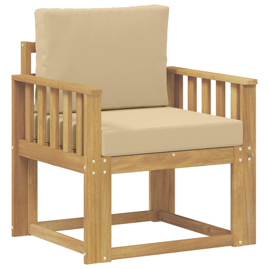 2 Stück Outdoor-Sofagarnitur Polyester Weiß und Beige