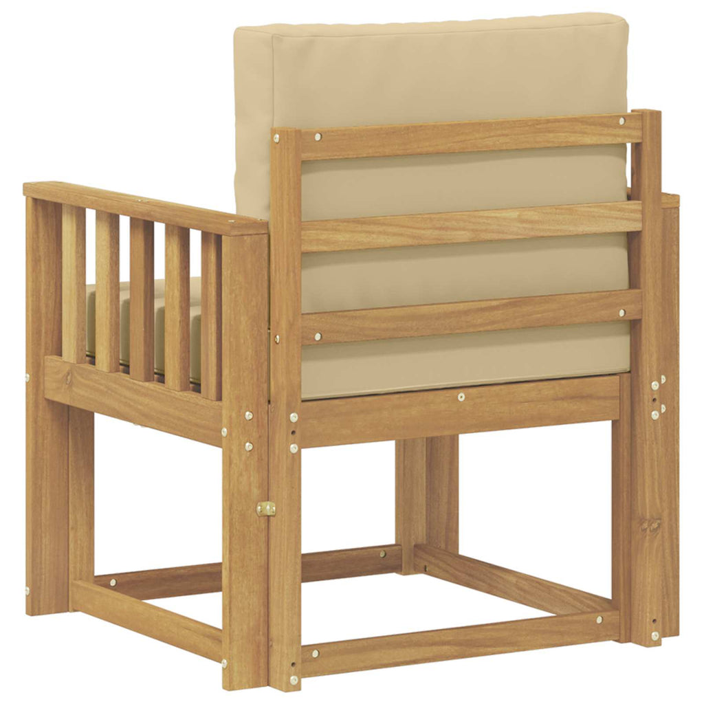 2 Stück Outdoor-Sofagarnitur Polyester Weiß und Beige