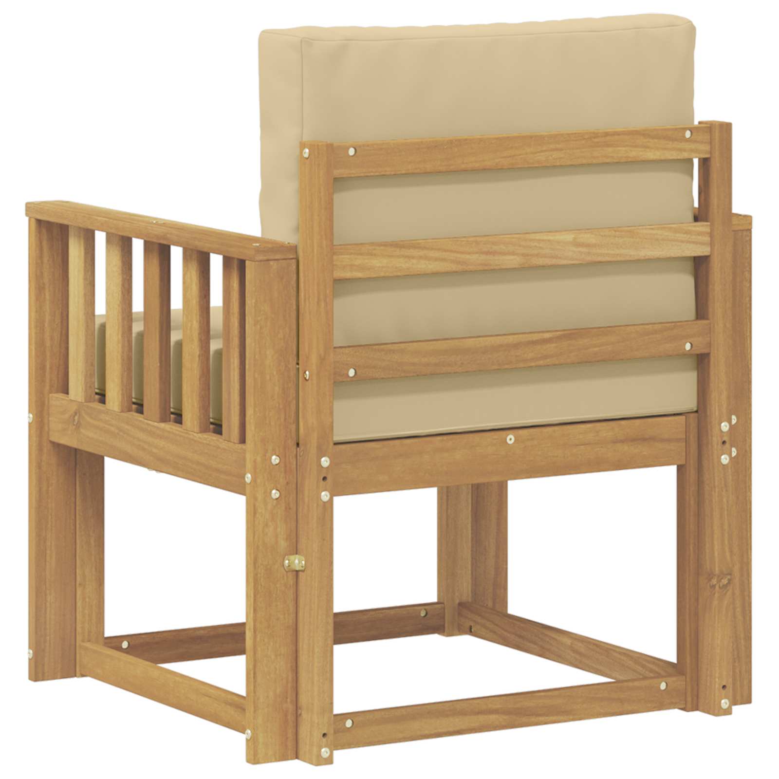 2 Stück Outdoor-Sofagarnitur Polyester Weiß und Beige