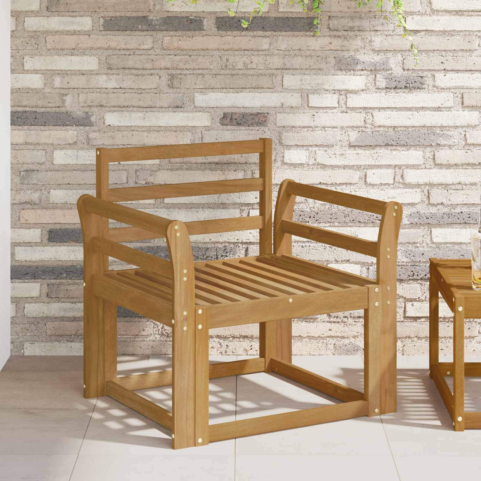 Outdoor-Sofagarnitur Massivholz Akazie Weiß