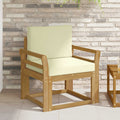2 Stück Outdoor-Sofagarnitur Polyester Weiß und Creme