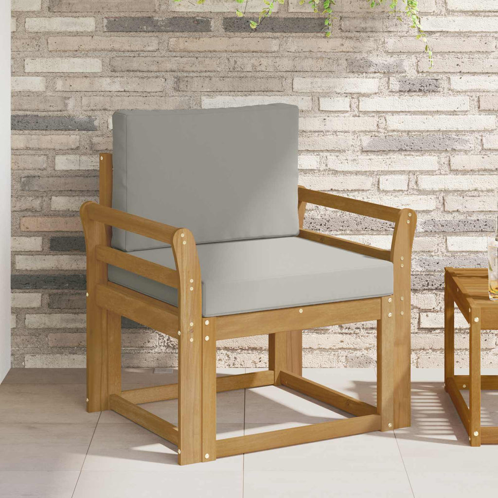 2 Stück Outdoor-Sofagarnitur Polyester Weiß und Hellgrau