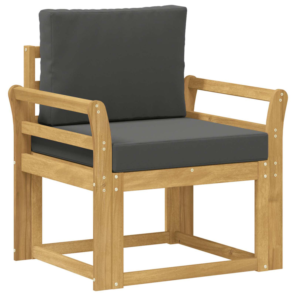2 Stück Outdoor-Sofagarnitur Polyester Weiß und Anthrazit