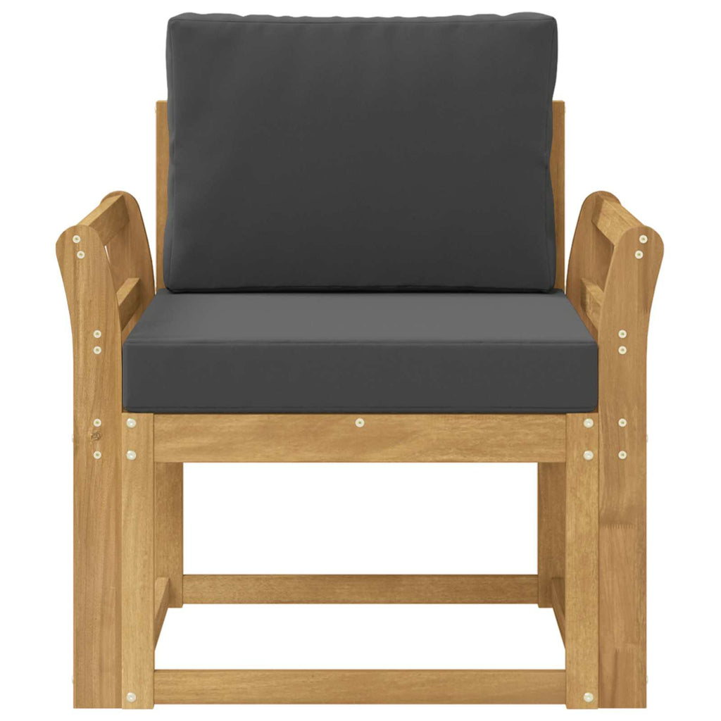 2 Stück Outdoor-Sofagarnitur Polyester Weiß und Anthrazit