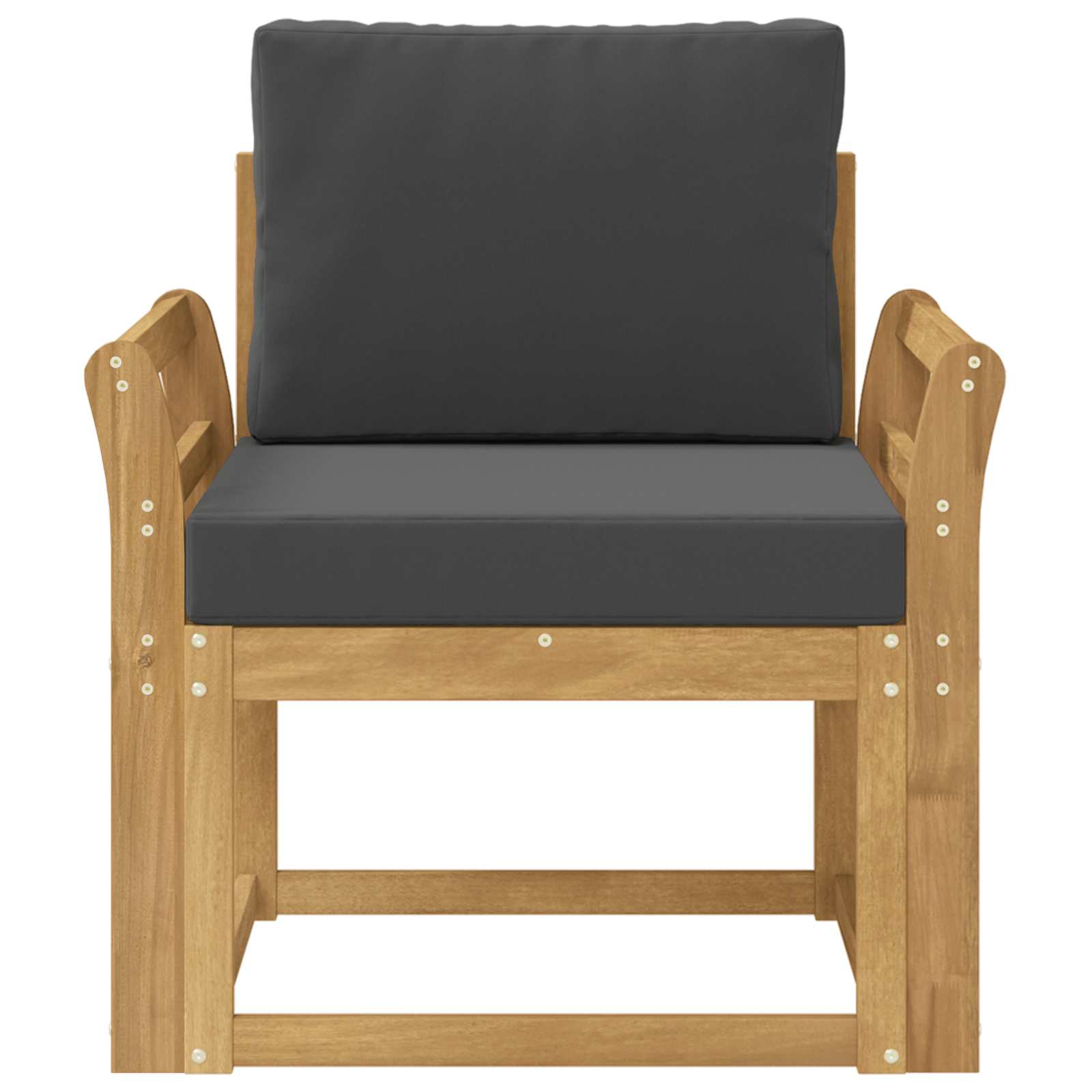 2 Stück Outdoor-Sofagarnitur Polyester Weiß und Anthrazit