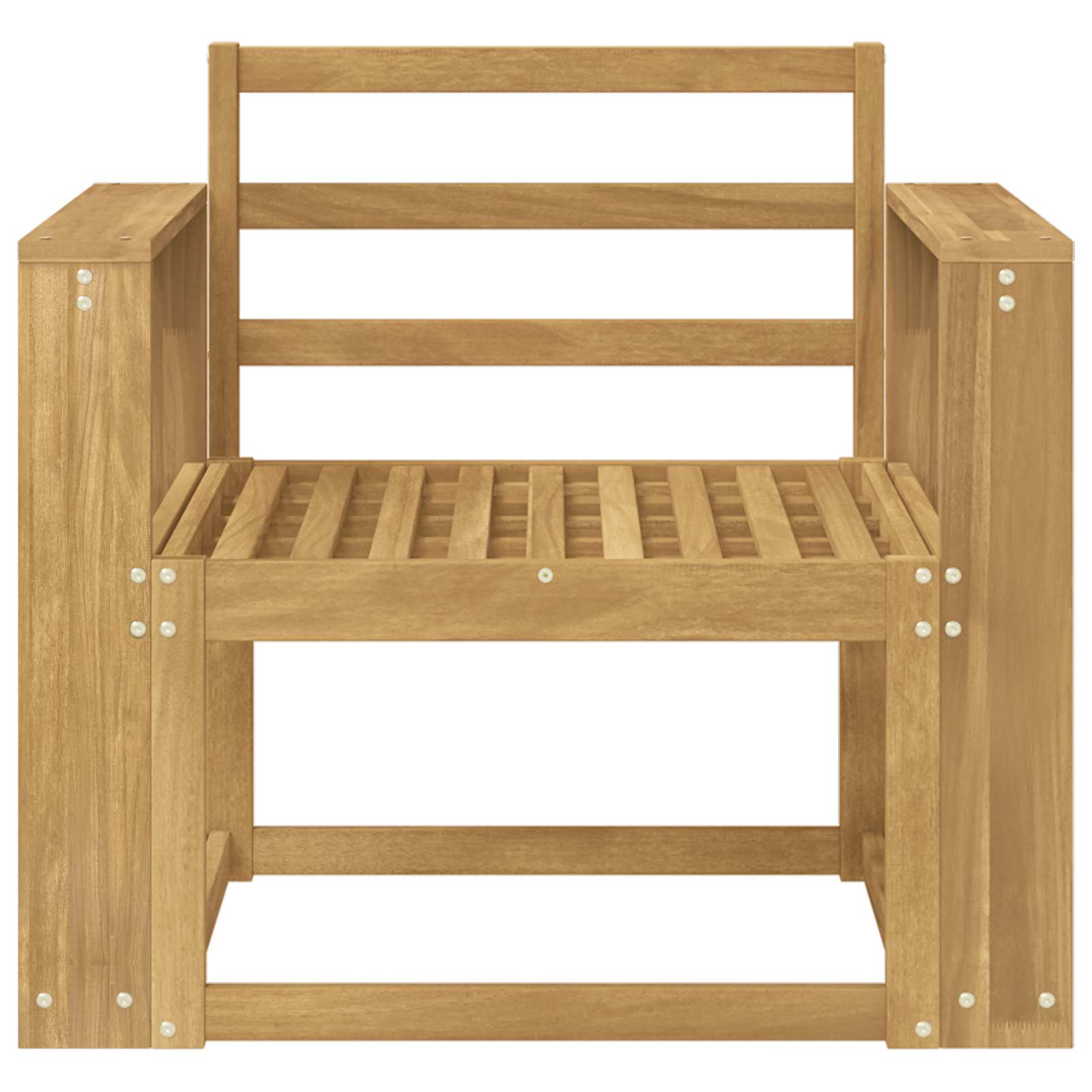 Outdoor-Sofagarnitur Massivholz Akazie Weiß