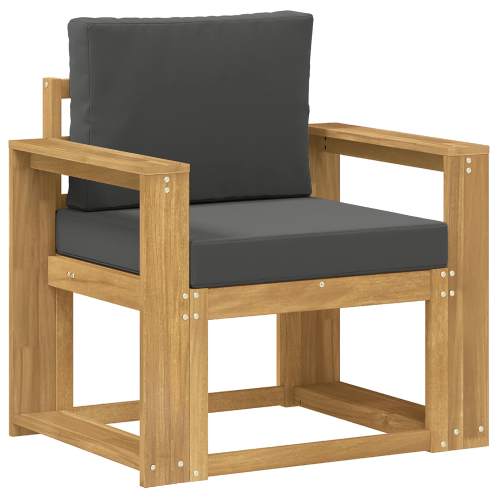 2 Stück Outdoor-Sofagarnitur Polyester Weiß und Anthrazit