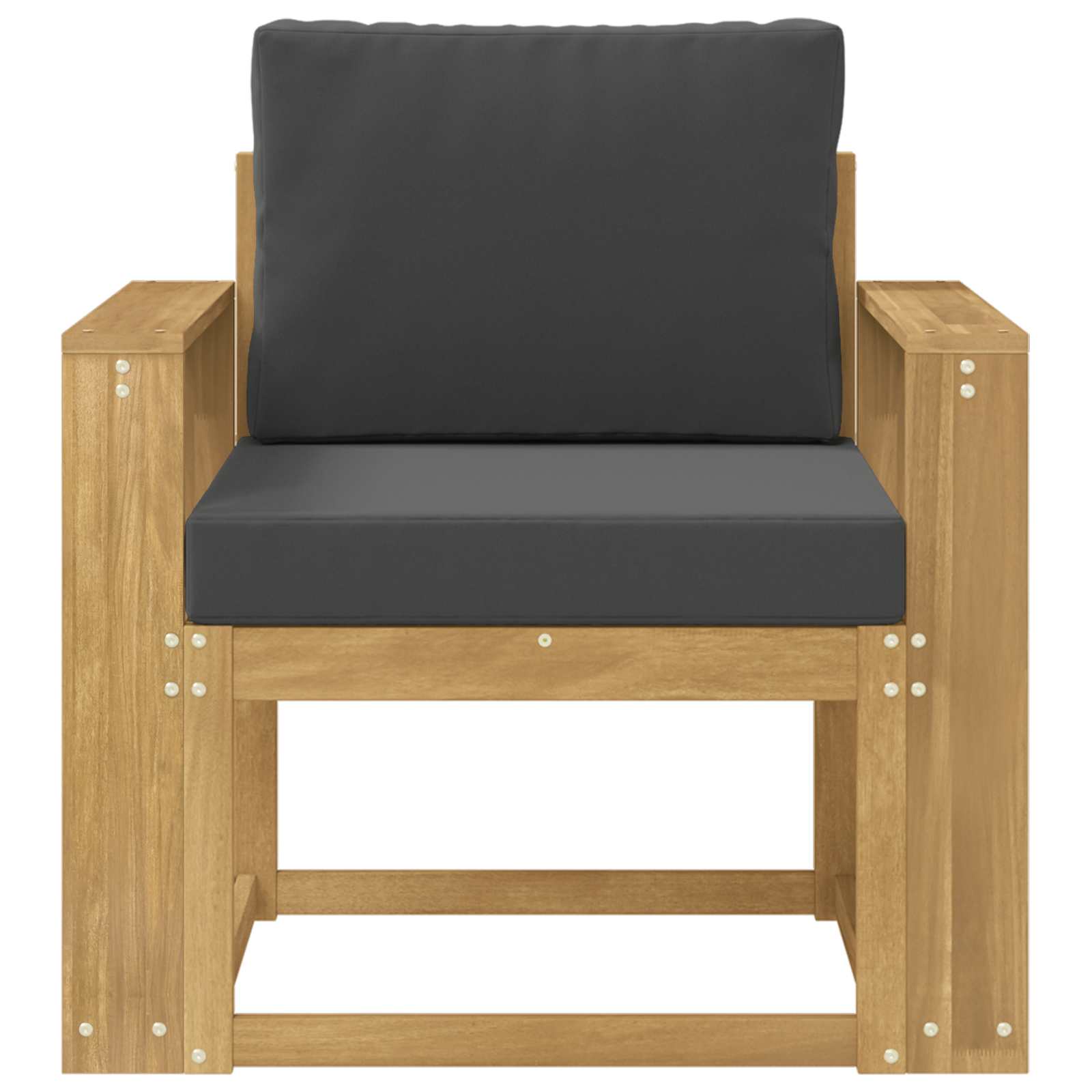 2 Stück Outdoor-Sofagarnitur Polyester Weiß und Anthrazit