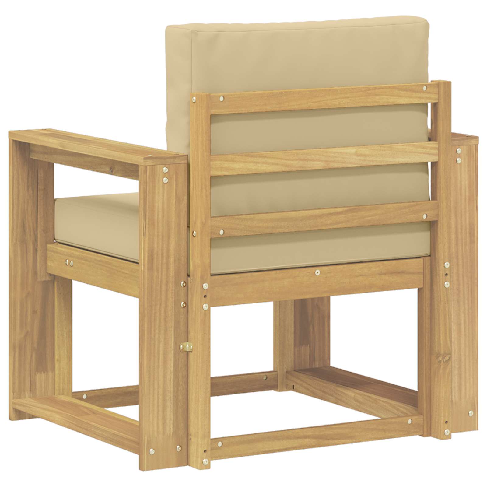 2 Stück Outdoor-Sofagarnitur Polyester Weiß und Beige
