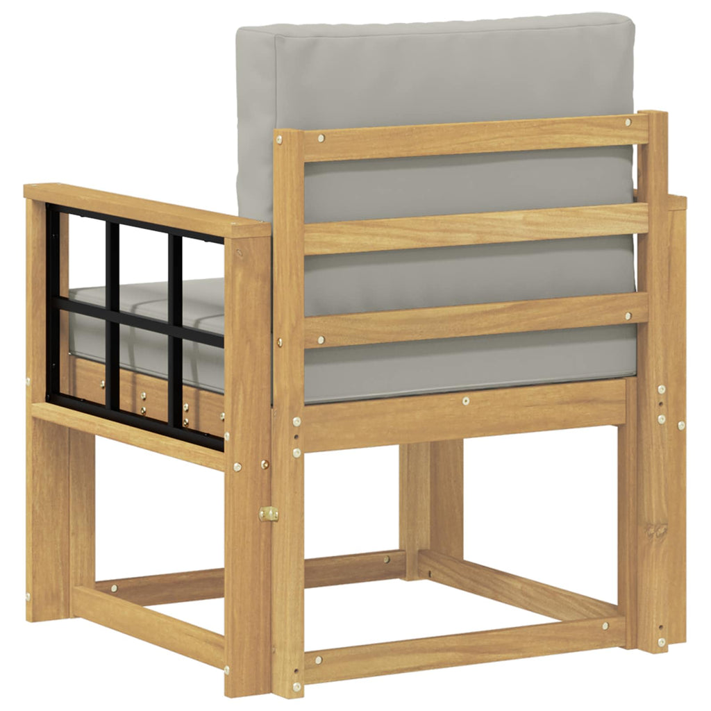 2 Stück Outdoor-Sofagarnitur Polyester Weiß und Hellgrau