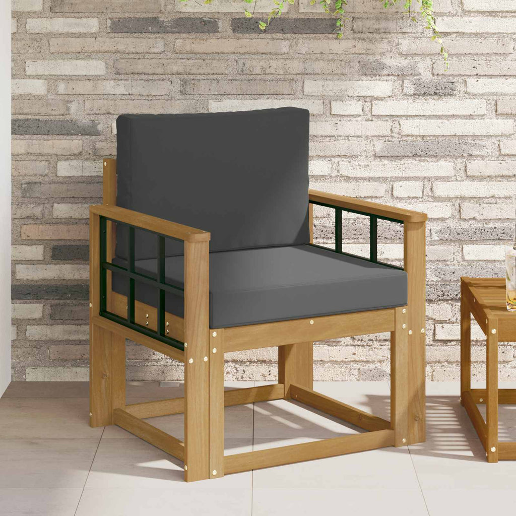 2 Stück Outdoor-Sofagarnitur Polyester Weiß und Anthrazit