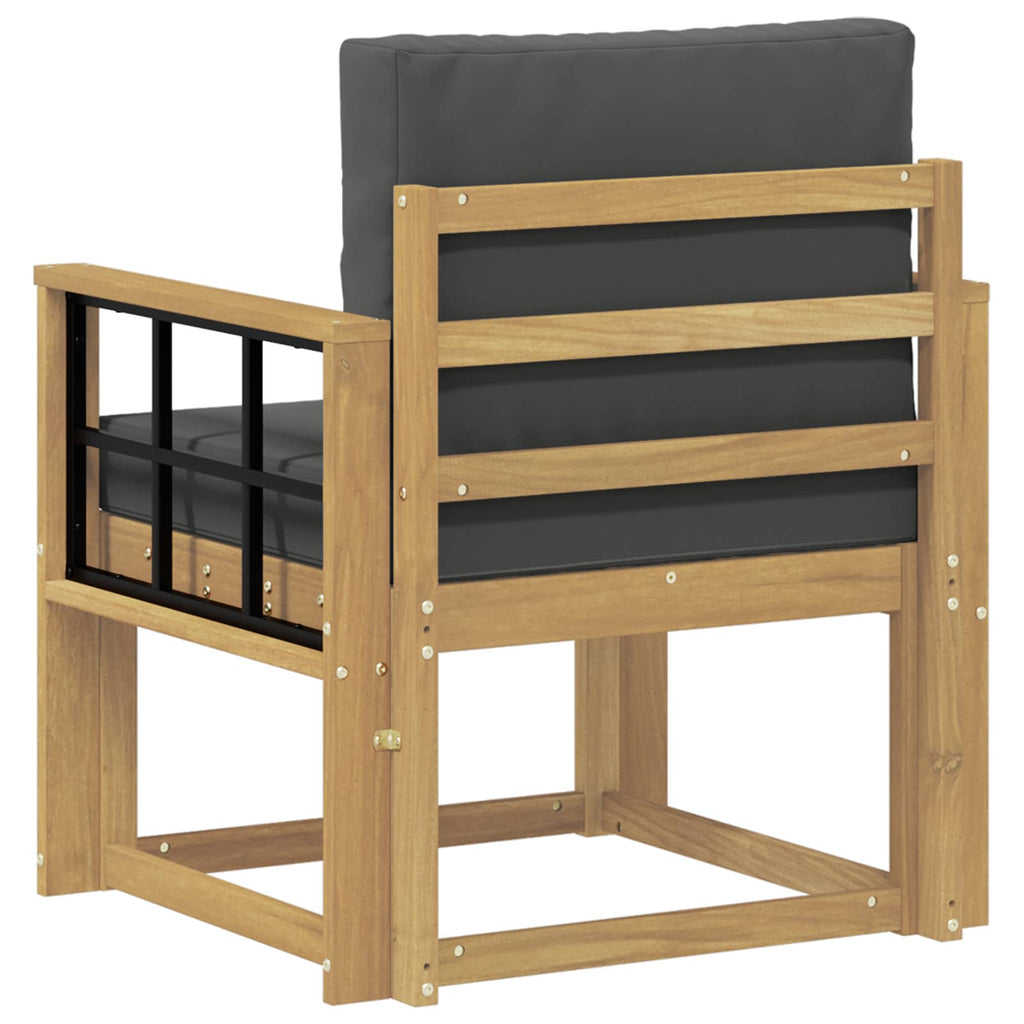 2 Stück Outdoor-Sofagarnitur Polyester Weiß und Anthrazit