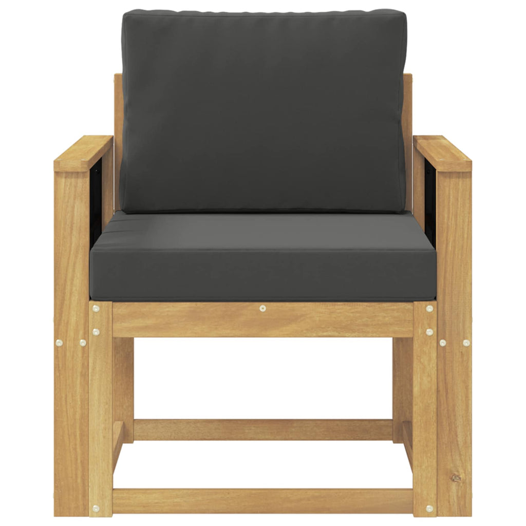 2 Stück Outdoor-Sofagarnitur Polyester Weiß und Anthrazit