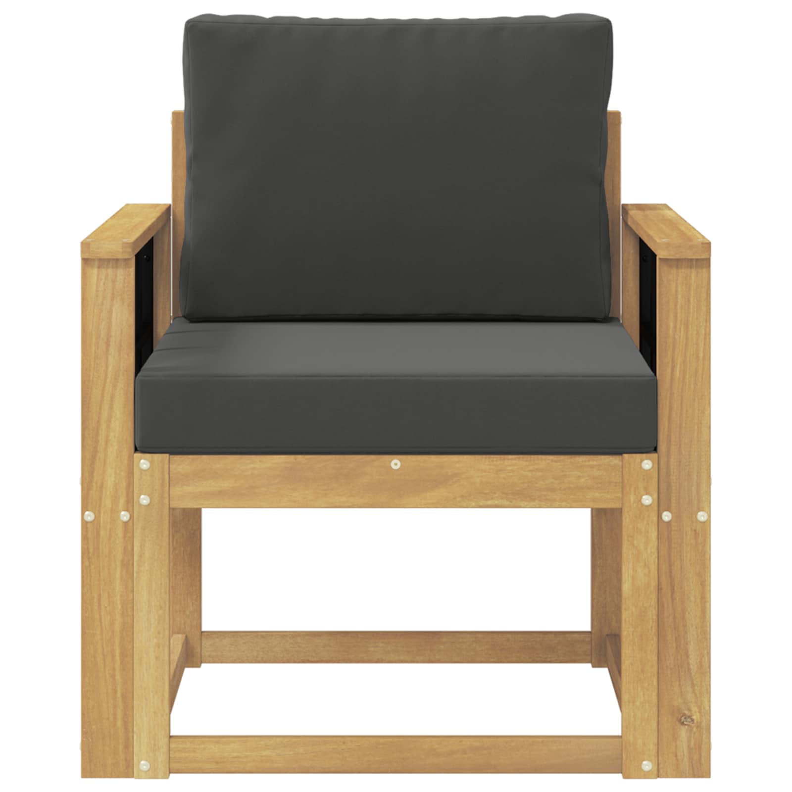 2 Stück Outdoor-Sofagarnitur Polyester Weiß und Anthrazit