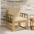 2 Stück Outdoor-Sofagarnitur Polyester Weiß und Beige