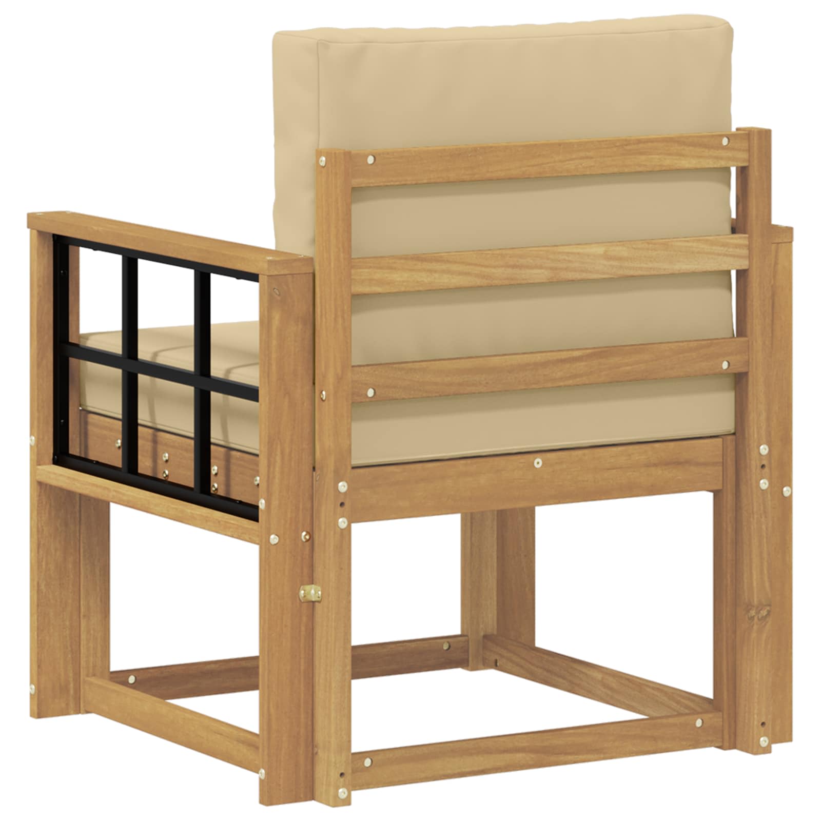 2 Stück Outdoor-Sofagarnitur Polyester Weiß und Beige