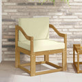 2 Stück Outdoor-Sofagarnitur Polyester Weiß und Creme