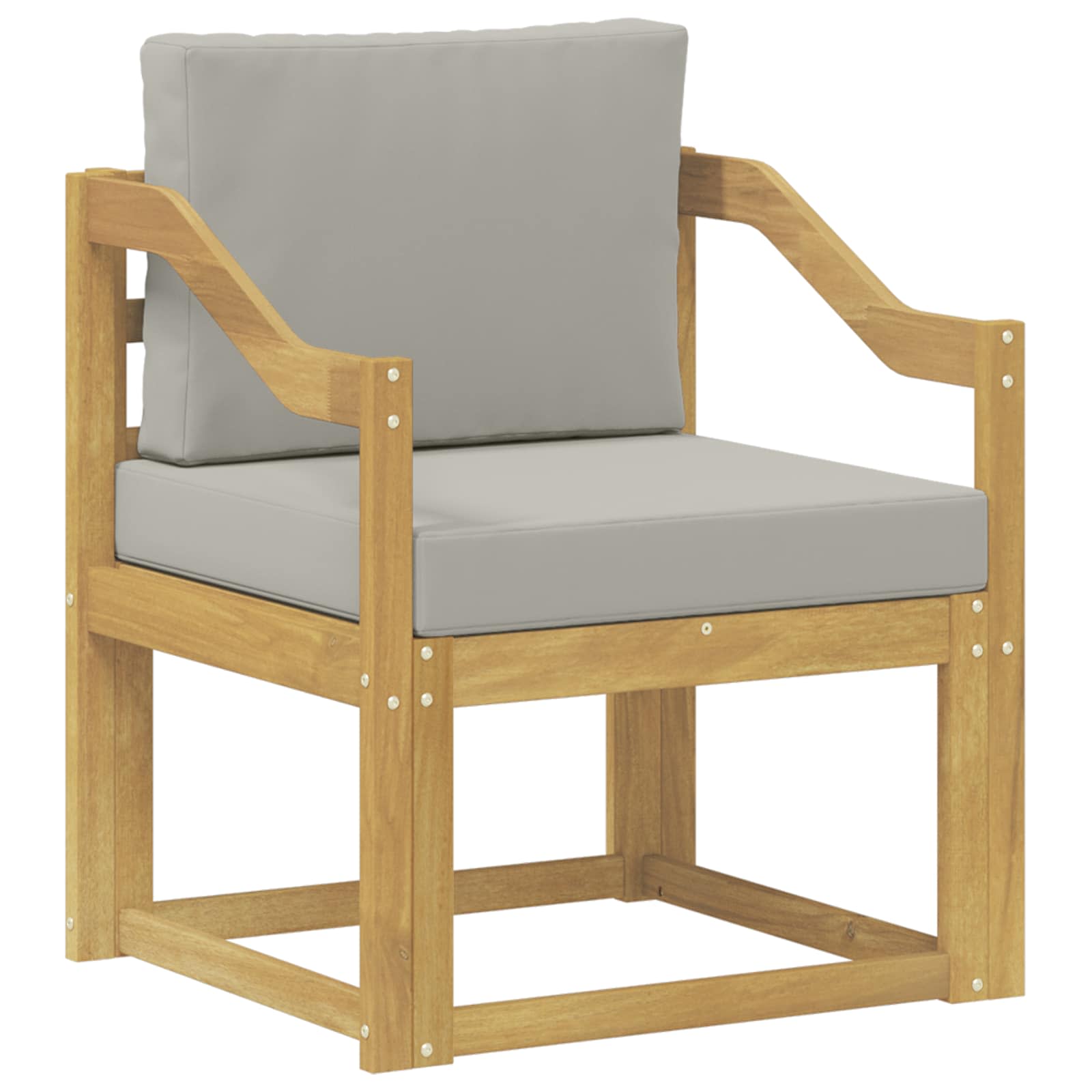2 Stück Outdoor-Sofagarnitur Polyester Weiß und Hellgrau