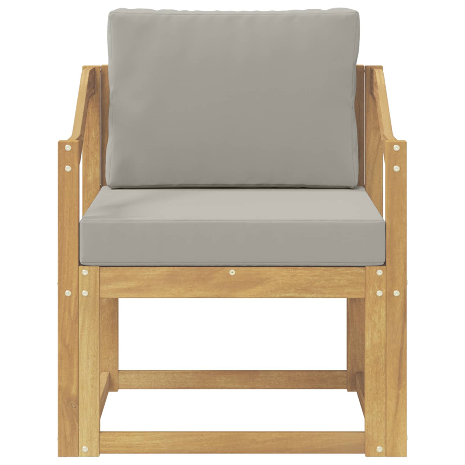 2 Stück Outdoor-Sofagarnitur Polyester Weiß und Hellgrau
