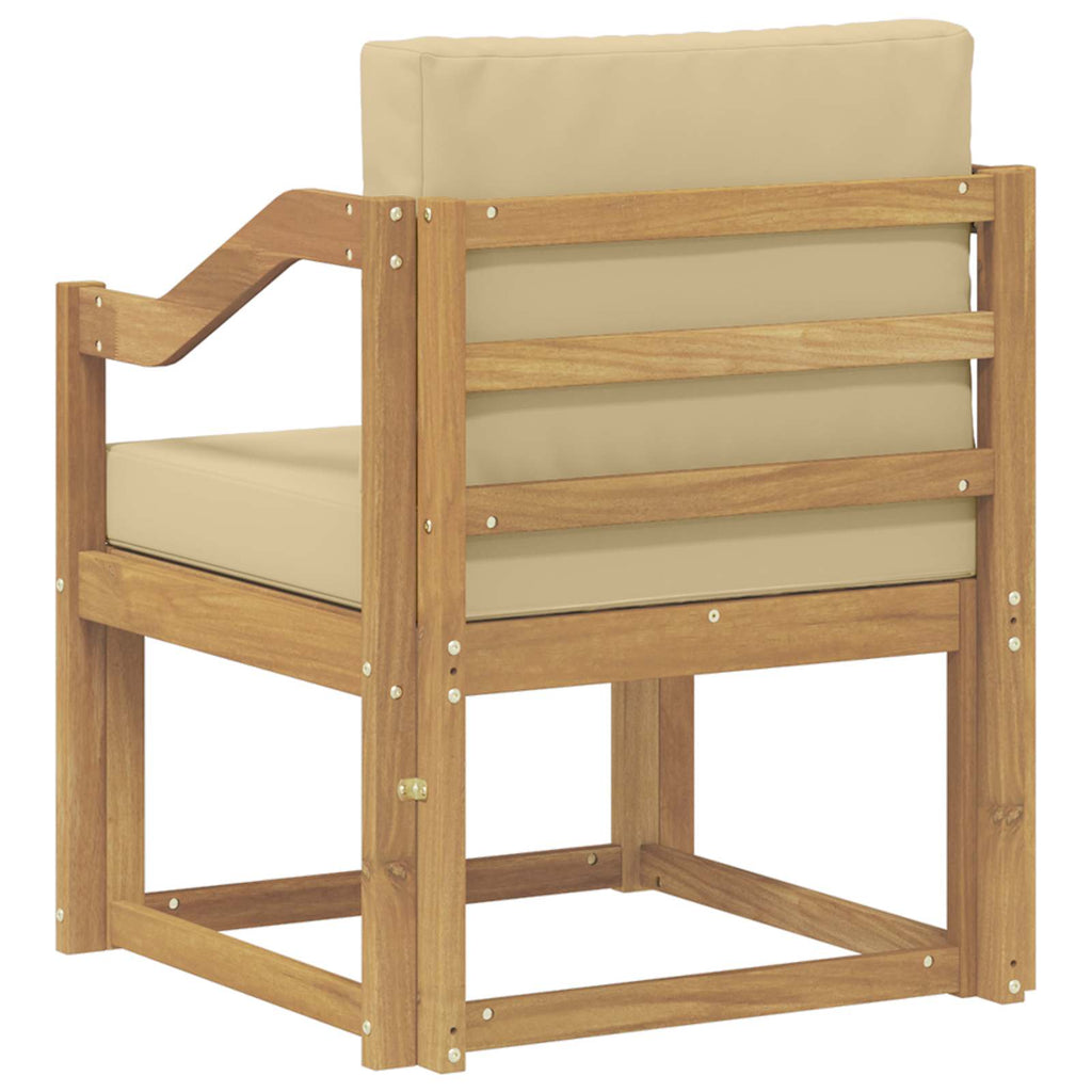 2 Stück Outdoor-Sofagarnitur Polyester Weiß und Beige
