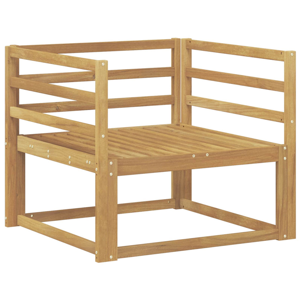 Outdoor Mittelsofa Massivholz Akazie Weiß